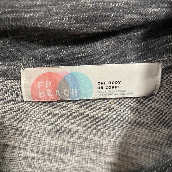 Free People Beach Cocoon Cowl Neck Pullover Gray Top Size XS/S - Picture 2 of 7